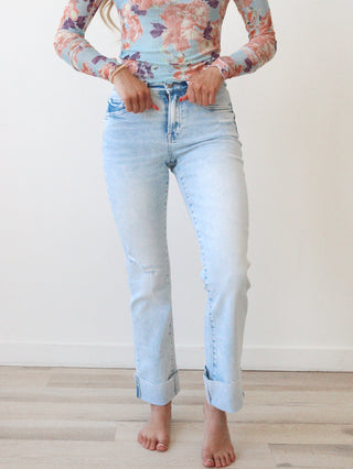 Vervet HR Crop Straight Jeans
