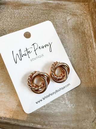 Triple Circle Post Earring