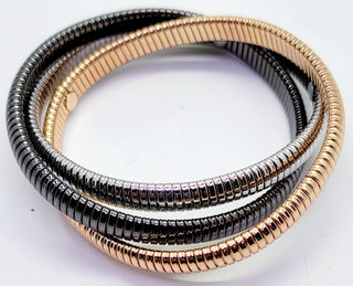 Triple Metal Linked Snake-Chain Bracelets