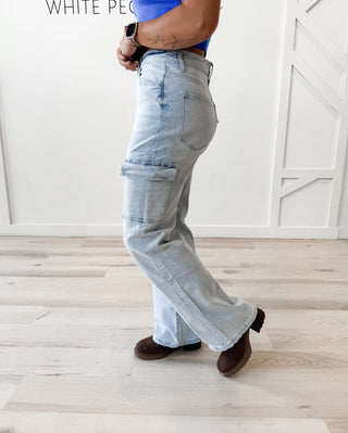 Vervet 90's Vintage Cargo Utility Jeans