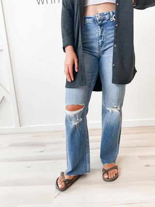 Vervet High Rise Wide Leg Jeans