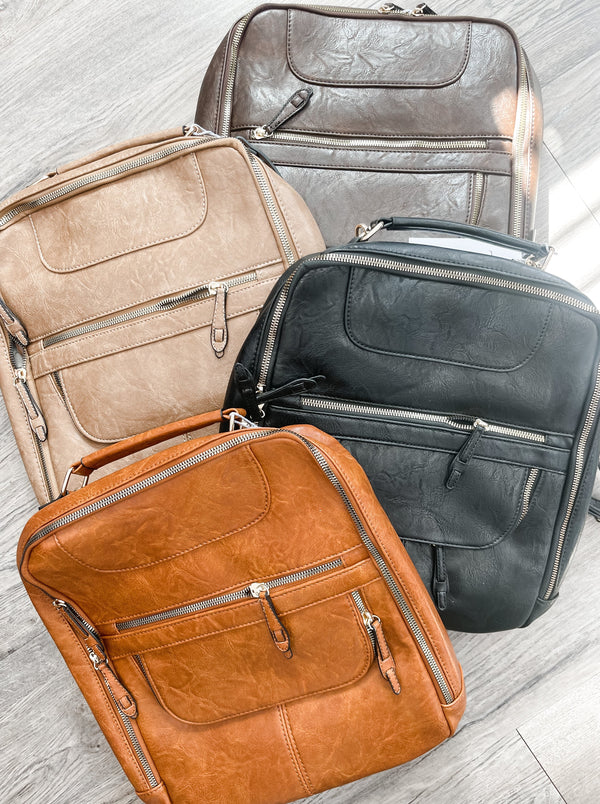 Modern Zip Suitcase Sleeve Backpack